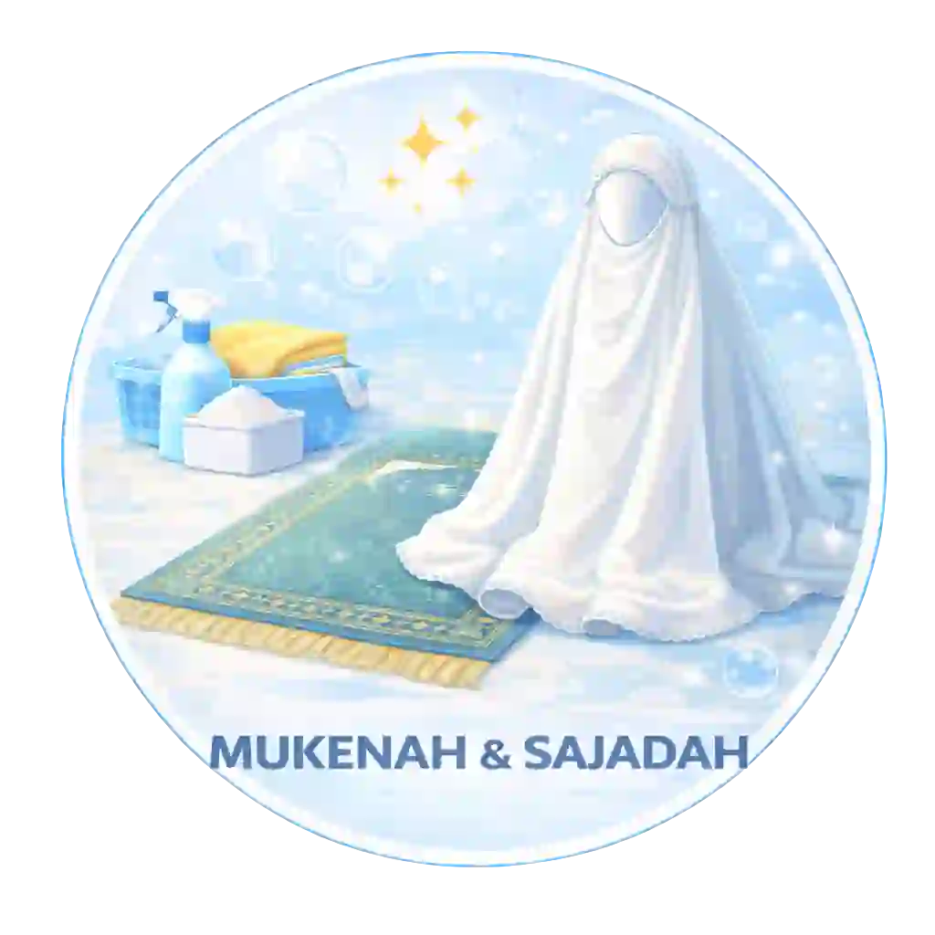 cuci mukenah dan sajadah